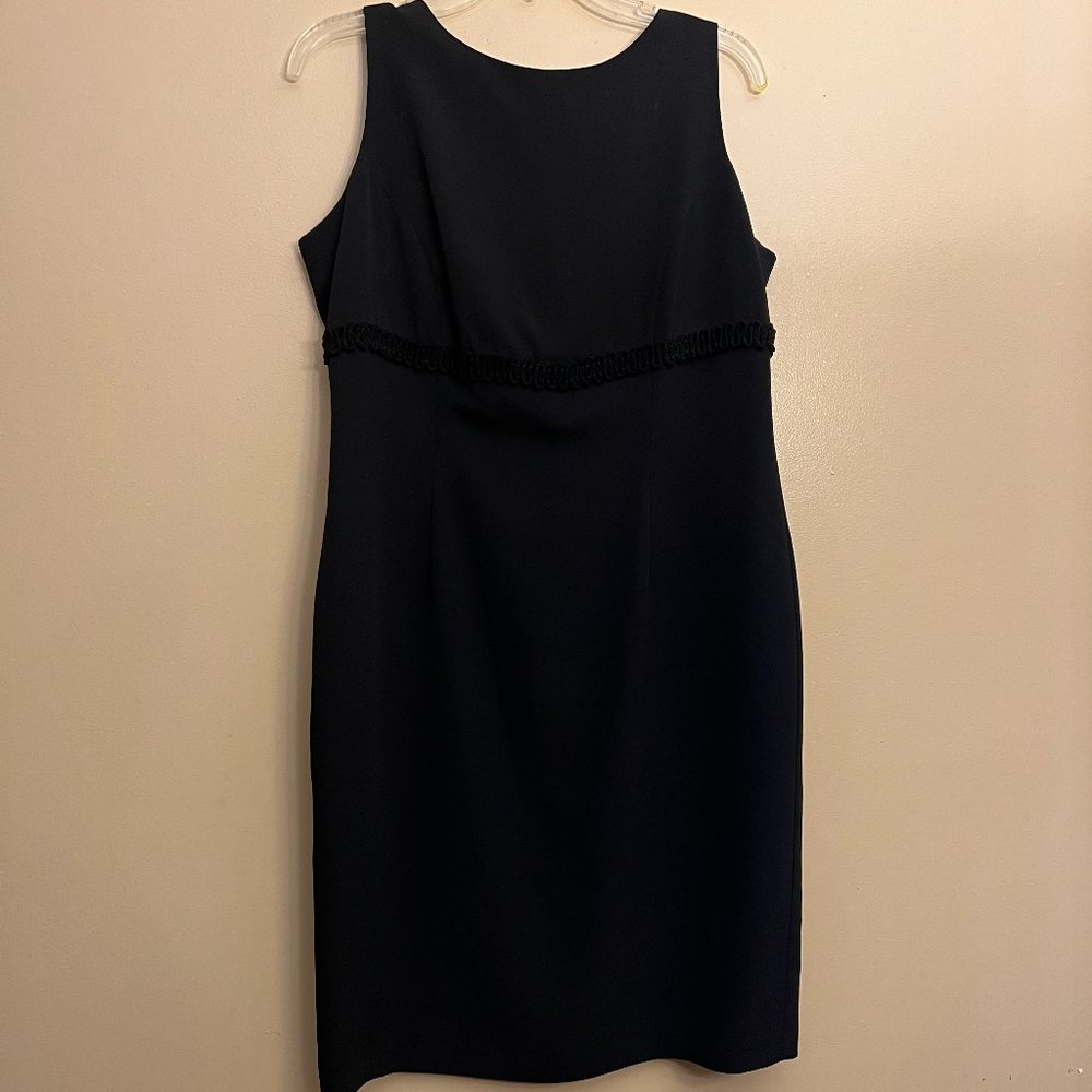 A Studio by Pat Argenti Women's Black Knee Length, Back latice design dress SZ12